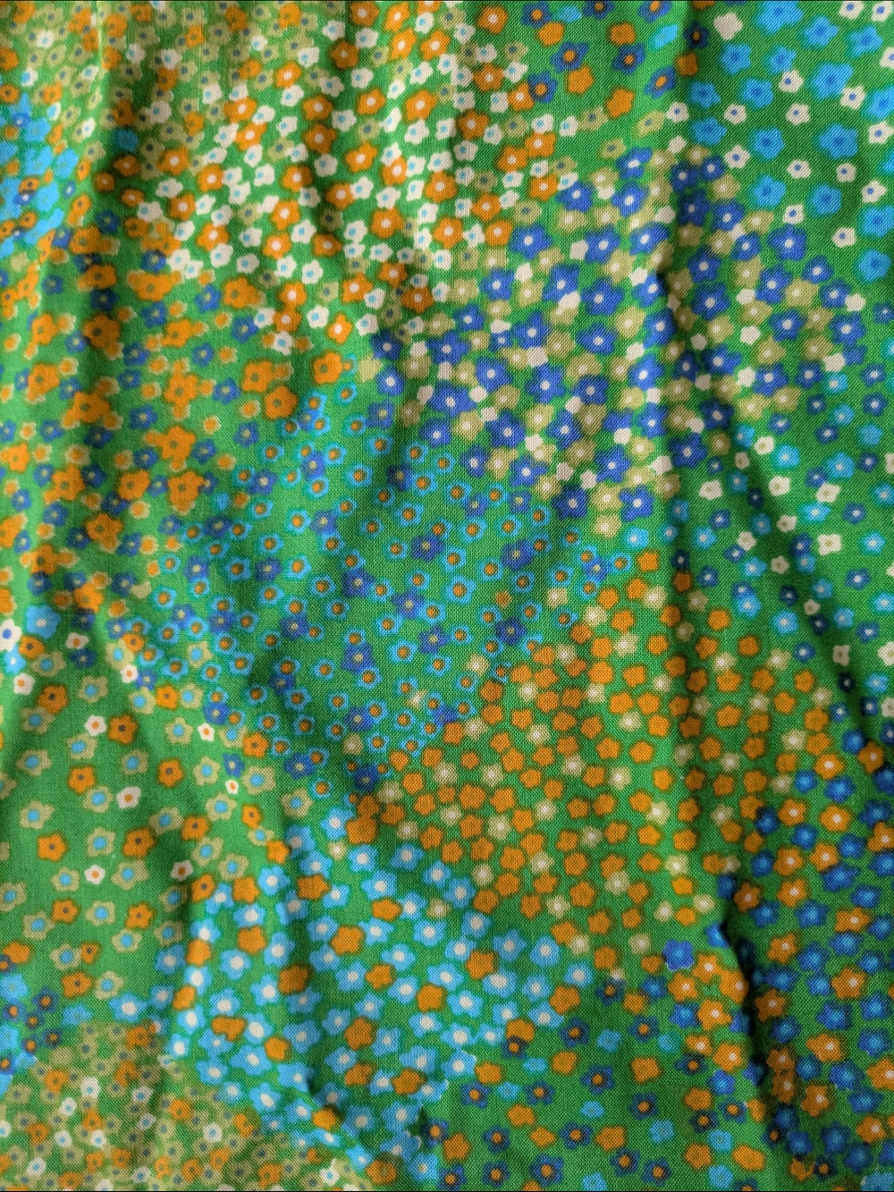 Aqua Blues Spring Summer Vintage Green Floral Mini Sundress - Picture 3 of 9